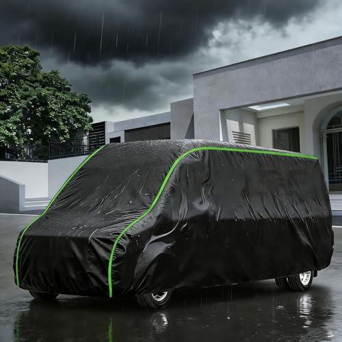 Bache Voiture Exterieur pour Fiat Ducato L4H3 Maxi Van XL Minivan 2023-2025 Housse de Protection pour Véhicule,à La Pluie Et à La Neige,Adapté à Toutes Les Saisons,Noir