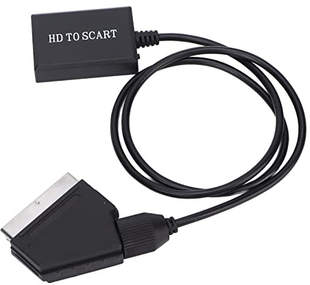Naroote Interfaz Multimedia HD Plug and Play Al Convertidor SCART con Conversión de Alta Definición, Compatible con Salida de Mecanismo de TV NTSC y PAL