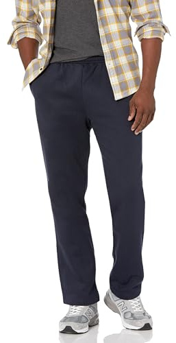 Amazon Essentials Fleece-sweatpants för män (finns i stora och långa), marinblå, Small