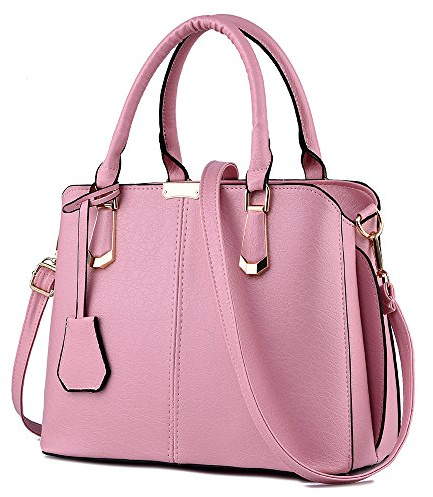 FiveloveTwo Damen Elegant PU Leder Schultertasche Shopper Top-Griff Tragetaschen Umhängetasche Große Handtasche und Geldbörsen