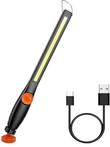 AuRiver Arbeitsleuchte LED Akku mit Magnet, Arbeitslampe LED Werkstatt, Werkstattlampe Arbeitslicht für Auto Reparatur, Werkstatt, Garage, Camping, Notbeleuchtung (Orange)