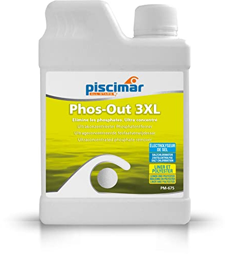 poolomio Ultrakonzentrat gegen Phosphate, Poolreinigung, Poolpflege, Phos-Out 3XL, Phosphat-Beiseitiger