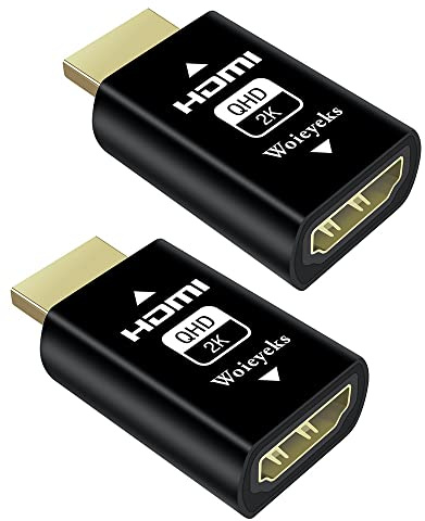 Woieyeks 1080P HDMI EDID Emulator Passthrough | Display Emulator Adapter for HDMI KVM Switch/Extender/AV Receiver/Video Splitters Support 1080@60HZ (2 pack)