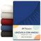Lenzuola Matrimoniali con Angoli 160x190 cm Blu Navy in Microfibra per Letto con Materasso fino a 30cm Tessuto Anti-Acaro e Ipoallergenico di Alta Qualità Morbido e Lavabile in Lavatrice