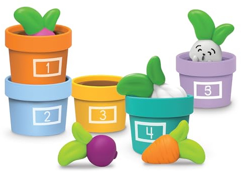 Learning Resources Verstecken im Gemüsegarten, Alter 18 Monate, Lernspielzeuge für Kleinkinder, Nachhaltiges Spielzeug