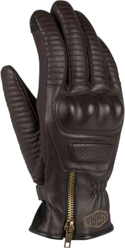 SEGURA Synchro Guanti da moto impermeabili, marrone, 10