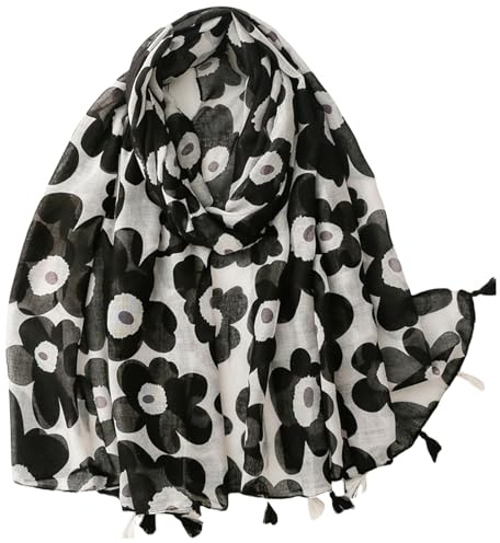 MAIRY Ladies Scarves Lightweight Tassel Headscarf Stole for Women Dresses Winter Warm Neckerchief Wedding Shawls and Wraps B81007
