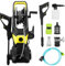 Sararoom Idropulitrice ad alta pressione | Pistola Idropulitrici Professionale | Portata 540L/H, Max 150 Bar 2200W, Filtro acqua,2 in 1 Ugello,Pistola e 5M Tubo, Pressure Washer per Casa Giardino Auto