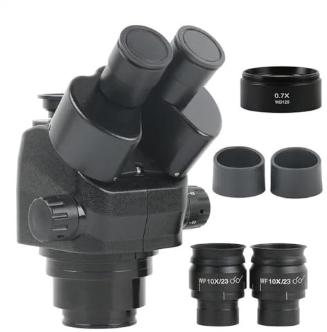 Mikroskop 3.5X-55X (0.7X) Simul Brenn Parfokal Trinokular Stereo Mikroskop WF10X Einstellbare Okulare Große Tiefe von Feld 110MM Arbeit Abstand