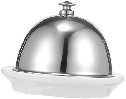 Warmhm Plat de Beurre Céramique Couvercle Récipient Multifonctionnel pour Desserts Sauces Élégant pour Maison