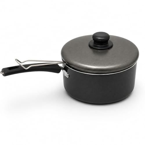 Plushé Haven 9 Inch Chip Pan with Basket & Lid – Deep Fat Fryer Pot, Non-Stick Steel Saucepan, Compact Frying Pan for Chips, Fries, Snacks & Home Cooking (23cm