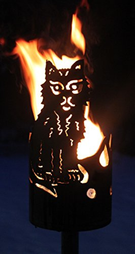 Mandelu Katze Fackel - Set mit Stiel und Brennmitteln