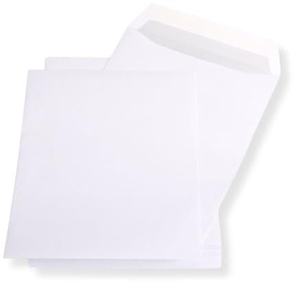 50 Stück Versandtaschen Briefumschläge C4 A4 weiß haftklebend ohne Fenster 229x324 mm HK