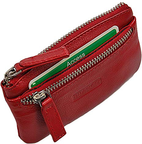 GoBago Branco Schlüsseltasche Leder Schlüsseletui Schlüsselmappe Auto Etui Tasche (Rot)