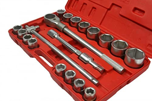 SET CHIAVI A BUSSOLA 3/4 21 PZ 19-50mm PER CAMION E TRATTORI CHROME VANADIUM