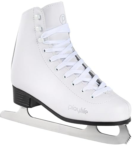 Powerslide Playlife Schlittschuhe für Damen - Eislaufschuhe Weiß - Ice Skate in Gr. 35-42 - Eiskunstlaufskate zum Schlittschuhlaufen
