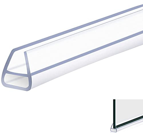 Duschtür-Dichtungsband, gebogene Tür für 6-12 mm Duschtrennwand, Ersatz, gerade gebogene Glasdichtung für Badewanne, Duschtür, weiches Silikonmaterial (6 mm, U-Typ) 200 cm