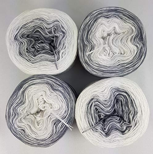 Farbverlaufsgarn Minis Gesamt 280g 3Fädig 4x 350m wolle bobbel colour gradient AA003