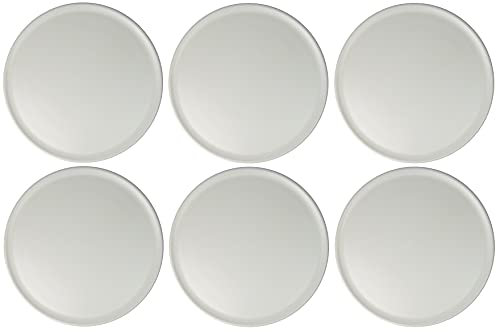 Cosy & Trendy Lot de 6 assiettes à pizza XXL Ø 32,5 cm en porcelaine blanc mat Passe au lave-vaisselle et facile d'entretien