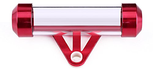Jadeshay Vignettenhalter Motorrad Steuerrohr, Parkscheinhalter Motorrad, Universal Wasserdicht Motorrad Zylindrischer Halter Rahmen (Rot)