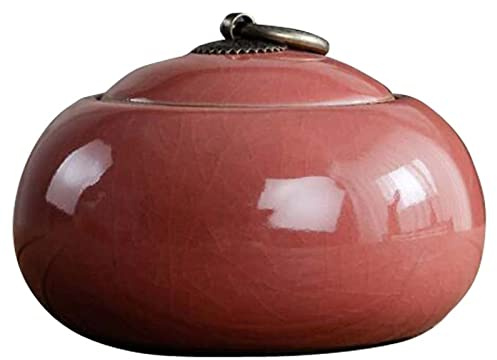 Ceramics Tea Caddy Tea Storage Box, Airtight Tea Canister, Tea Pot Tea Set Coffee Candy Cans Seal Can, A