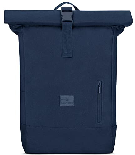 Johnny Urban Rolltop Rucksack Damen & Herren Dunkelblau - Robin Large - Tagesrucksack mit 16 Zoll Laptopfach - Recyceltes PET - 18-22L - Wasserabweisend