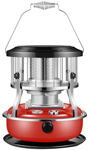 Effizienter 2-in-1-Kerosin-Heiz- und Herd - Kerosinkocher Camping mit Tragbarem Griff - Kerosin-Herd-Brenner für Kochendes Wasser, Erhitzen, Kochen Beim Wandern, Jagen,Red