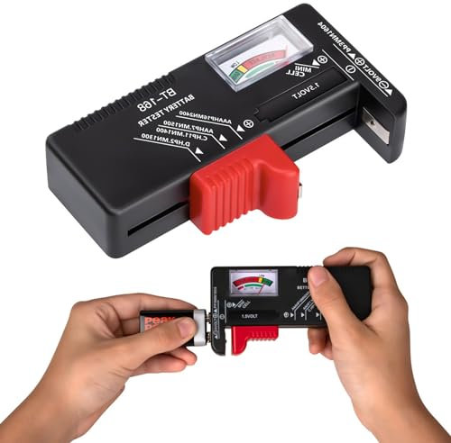 Tester per Batteria,Portatile Tester Pile,Battery Tester,Tester Per Volt Batteria,Digital Tester della Batteria di Volt Checker,Per AA, AAA, C, D, PP3, 9V, 1.5V