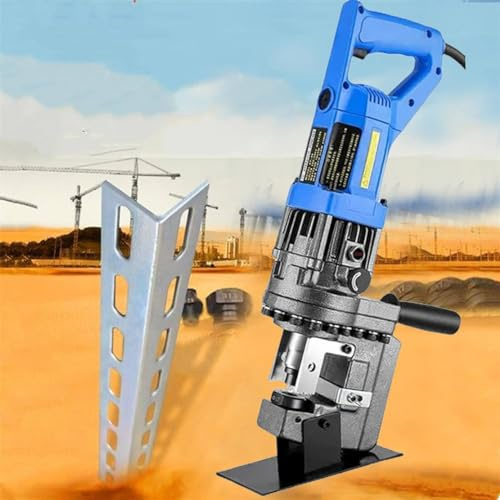 CYMYYDS Perforadora Hidráulica 1300W Φ Perforadora Hidráulica Eléctrica 6.5mm A 20.5mm con 5 Troqueles, Perforadora De Metal para Acero, Hierro, Aluminio, Cobre,Anglesteel
