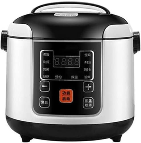 MISKYN Mini Arrocera De 2L, Arrocera Eléctrica Pequeña con Olla Antiadherente Extraíble, para Arroz, Sopas, Guisos, Granos, Avena,12v