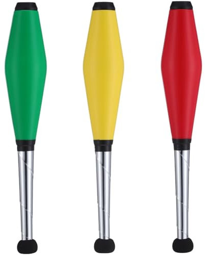 Suoumwa 3 Stück Jonglierstäbe, Jonglier-Requisite, Bühnen-Jonglierstäbe, Bühnen-Performance-Stöcke, Jonglierkeulen, Anfänger