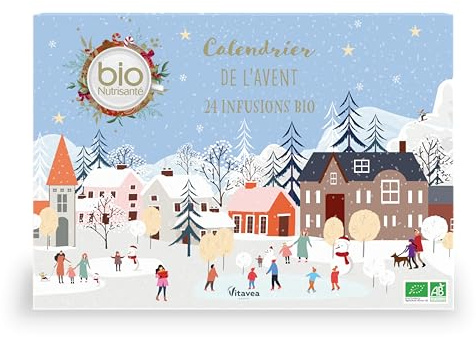 Vitavea Santé - Calendrier de l’Avent BioNutrisanté - Infusions bio | 24 Infusions Bio Variées - Sans Arômes Artificiels - Moments Détente Quotidiens - Format Cadeau - Fabriqué en France