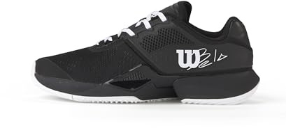 Wilson Zapatillas de Pádel para Hombre Bela Tour, Ajuste Clásico Fabricadas con Materiales Ecológicos, Proporcionan Agilidad Dinámica y Soporte Superior, Color: Negro, Talla: 9.5