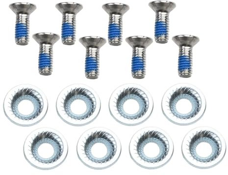 XUCZHAI Pernos Tornillos de fijación 8 Uds Accesorios de Snowboard arandela de fijación Antideslizante reemplazo M6 Bloqueo Seguro