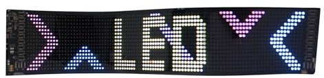 LED-Leuchtschild Flexibler, LED-Anzeigetafel mit 1536 Pcs RGB-LED-Perlen, LED Schild Programmierbar mit Fernbedienung für Auto, Lkw, Bar und Werbung, 59.5 * 12 cm