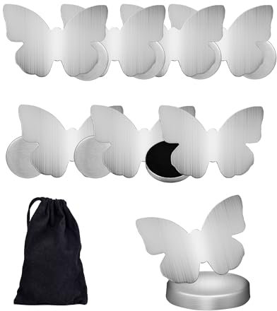 LUNEKUCK 8 Stück 53g Tischdeckenbeschwerer für Draußen Extra Schwer Tischdeckengewichte Tischtuchbeschwerer Magnete für Tischdecken Edelstahl Tischdecke Gewichte Tischtuchklammer (Schmetterling)