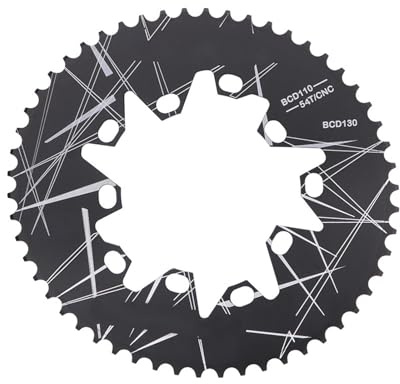Hattba Ovales Kettenblatt für Fahrräder, 52T/54T/56T/58T/60T, Aluminiumlegierung, ovales Scheiben-Kettenblatt für Rennräder, Falträder
