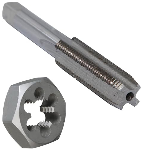 Drill America m12 X 1.25 Tap and Die Kit, HSS Plug Tap and Carbon Hex Die, POUT Series