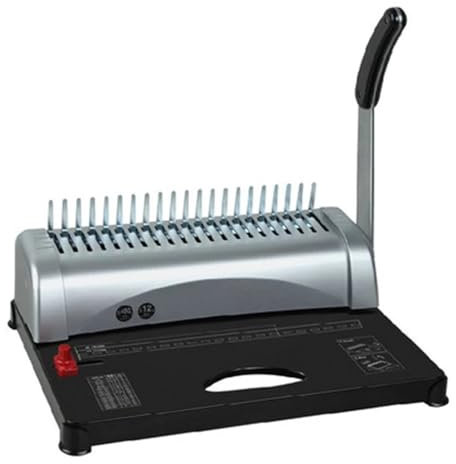 Bindegeräte A4 Papierbindungsmaschine Puncher Binder 21 Löcher Bindungsmaschine 12 Blätter Stanze 450 Blätter Bindungsbüro -Heimwerkzeuge fach Locher
