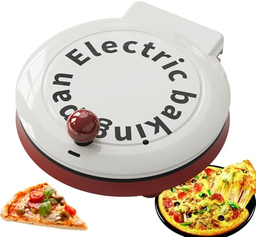 Electric Pizza Maker, 1000w Electric Baking Pan, Double Sided Heating, 4 in 1 Indoor Portable Pizza Oven, Pancake And Omelette Maker, 8 Inch / 23cm, Fried/Baked/Baked/Sautéed
