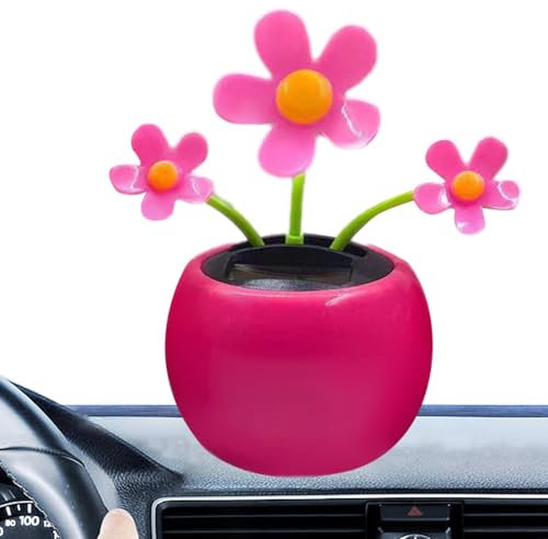 Flores danzantes solares | Juguetes con energía Solar -Ornamento del Coche automático Flor de Baile para la decoración del hogar de la Oficina