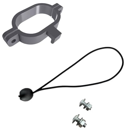 Generisch 50 mm x 30mm ⌀ Halterung Planenspanner für Poolabdeckplane Poolplane – Grau – passend für Intex & Bestway (50mm x 30mm - 2er Set (oval rechteckhalbkreis))