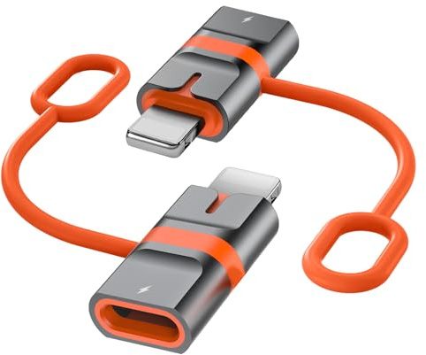 Omivine Adaptador USB C a Lightning 2 unidades, adaptador USB C (hembra) a Lightning (macho) 36 W PD cable de carga convertidor para iPhone 14 13 12 11 X Pro Max Air Mini, iPod, no para OTG/Audio