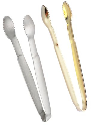 Ipetboom 2pièces Pince à Sucre Inox Doré Et Argenté Pinces Pour Glaçons Et Aliments Technique Soignée Thé Bar Fête Maison