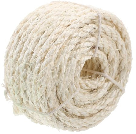 ERINGOGO Corda di Canapa per Tiragraffi Fai da Te Corda di Sisal Resistente per Riparazioni e Uso Domestico su Mobili in Legno