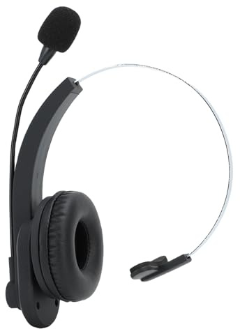 Asixxsix Auricolare, auricolare wireless monoauricolare con microfono con cancellazione del rumore ENC e dongle USB, 50 ore di conversazione e 200 ore in standby