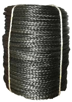 Cuerda de Remolque sintética Alta Resistencia 12 mm x 100 m for cabrestante, Ideal for vehículos y embarcaciones Fuerte Capacidad de Carga(Gray)
