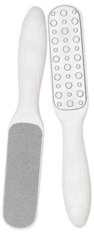 Veemoon Removedor de Piel Muerta para Pies Doble Cara Acero Inoxidable Raspador Pedicura Exfoliante Ablandador Callos Durezas Pies Cuidado Profesional Ergonómico