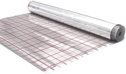 KAUFDACH® HOTFLOOR 1,0m x 50,0m für Fußbodenheizung Rasterfolie Fußbodenisolierung Alufolie