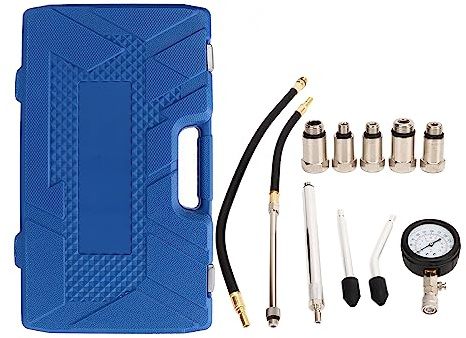 Kannlbaox 17-teiliges Zylinder-Kompressionstester-Set, Motordruckmessgerät, digitaler Kompressionstester mit Dual-Druckeinheit 0–300 PSI, inklusive mehrerer Adapter für Motorräder, Autos,